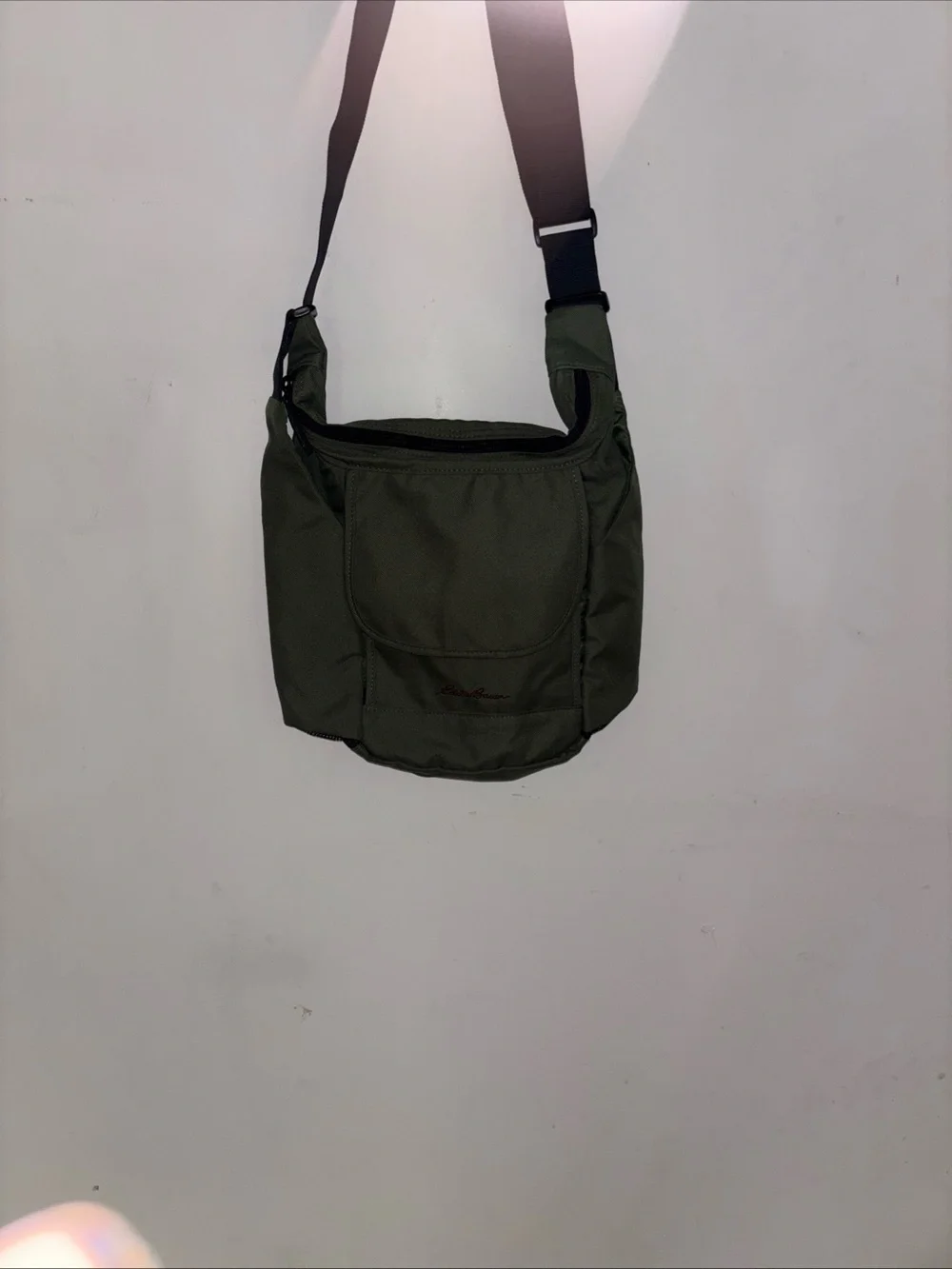 Eddie Bauer Olive Green Messenger Crossbody Bag for Men